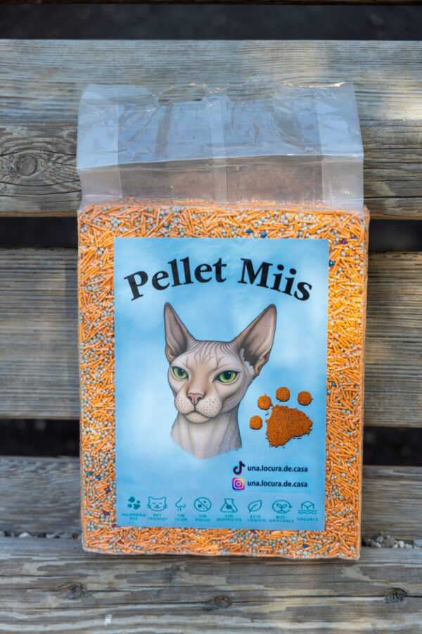 Pack de iniciación - 3 bolsas de arena – Pellet Miis (aroma Mango) - Imagen 3