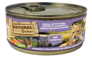 Lata codorniz con riñones de cerdo, zanahoria, judías y tomillo